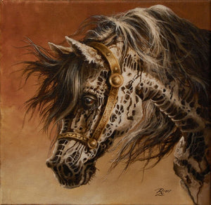 APPALOOSA HORSE HEAD | fine art print from original oil painting | horse photo | equestrian print | equestrian decor | High Definition Print