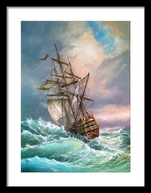 AFTER STORM | Fine art print from original oil painting, Tall Ship Photo, Seascape Print, Ship Décor, Seascape Poster, Seascape Decoration,