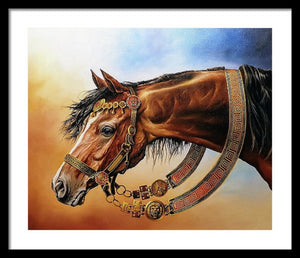 BUCEPHALUS Fine art print from original oil painting of Alexander the Great horse by Robert Zietara  | Modern home decoration