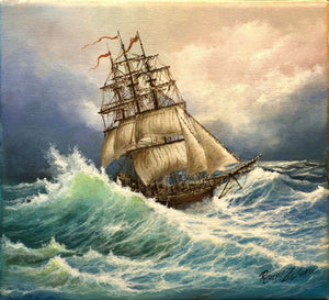 Voyage of the Valiant: Heavy weight paper, Giclée Art prints, Tall ship painting