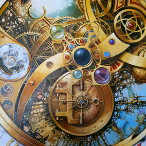 MYSTERY OF TIME art prints from original painting  | surreal clock image | abstract wall art