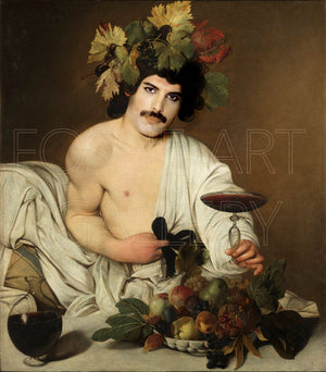 FREDDIE MERCURY Fine Art Print Unique Portrait | Queen band | Music Icon Poster Wall Decor, Home Deccor, Bacchus Caravaggio,