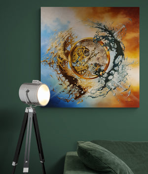 Modern Large Luxury Wall Art Giclée Canvas Print of original oil painting "END OF TIME" by Robert Zietara | signed by the artist