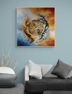 Modern Large Luxury Wall Art Giclée Canvas Print of original oil painting "END OF TIME" by Robert Zietara | signed by the artist