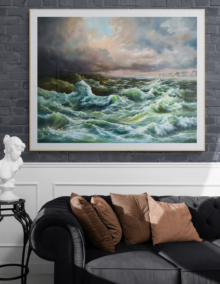 OPEN SEA Giclée Fine Art Print from original oil painting |Wave Seascape Artwork, Seascape Print, Wave Poster, Seascape Decoration, Wave