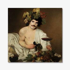 Rhapsody in Bloom: Freddie Mercury's Floral Coronation, Fine Art Print, Gicleé Wall Decor, Home Deccor Inspired by Bacchus Caravaggio