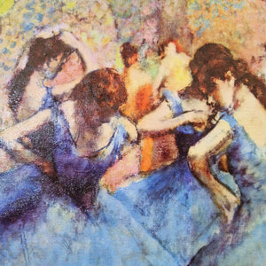 Edgar Degas Dancers in Blue 1890, Premium Reproduction, framed canvas wall art, classic painting art print