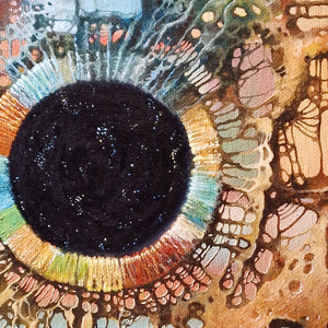 Eye of Viracocha | Abstract Fine Art Original Oil Painting on Canvas by Robert Zietara