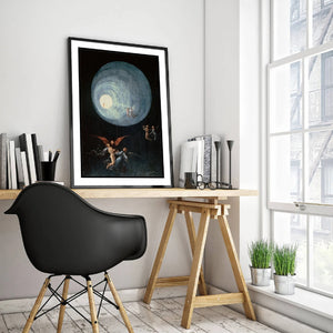 Hieronymus Bosch - Ascent of the Blessed, Classic Painting Photo Poster Print Art Gift Wall Home Decor NDE Near Death Experience, Heavyweight paper / real art canvas, 3D Hand Finished Premium Print, Poster Art, Canvas Wall Art, Heavyweight paper