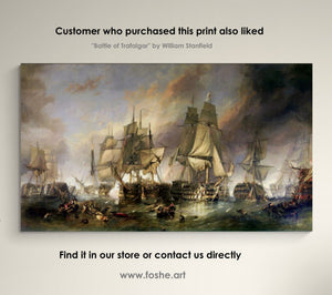 Naval Glory: The Battle of Trafalgar, Giclée art print from original ship painting by Robert Zietara