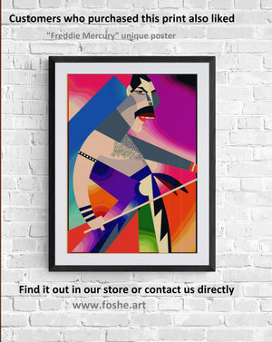 Unique Portrait of legendary popstar PRINCE , Fine Art Print, Purple Rain Fans,  Gicleé Print,Wall Decor, Home Deccor, Poster