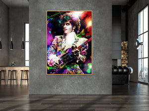 Unique Portrait of legendary popstar PRINCE , Fine Art Print, Purple Rain Fans,  Gicleé Print,Wall Decor, Home Deccor, Poster