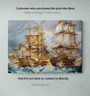 Voyage of the Valiant: Heavy weight paper, Giclée Art prints, Tall ship painting