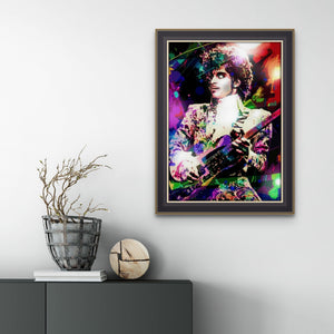 Unique Portrait of legendary popstar PRINCE , Fine Art Print, Purple Rain Fans,  Gicleé Print,Wall Decor, Home Deccor, Poster