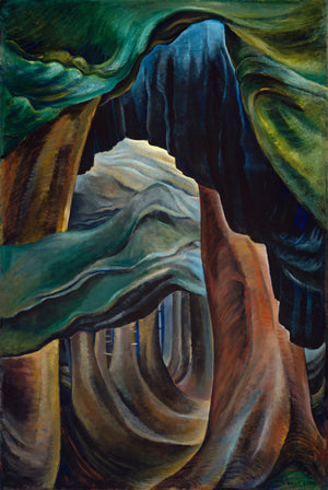 Emily Carr Print Canvas, Forest Columbia (1932) - Classic Painting Photo Poster Print Art Gift Wall Home Decor