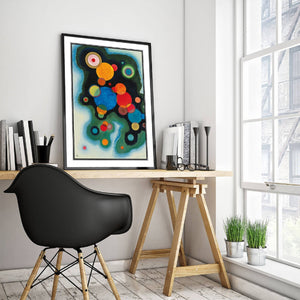 KANDINSKY Deepened Impulse Fine Art Prints, Art Deco Style, Giclee Paper / Canvas Prints, Poster or 3D Hand Finished Premium Print