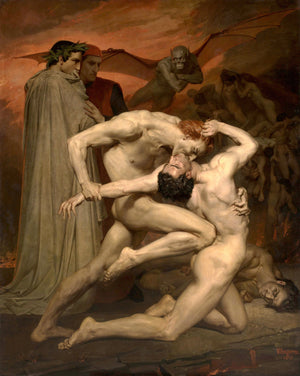 W. Bouguereau, Dante & Virgil in Hell,  Fine art print, Giclee Paper / Canvas Prints, Poster or 3D Hand Finished Premium Print