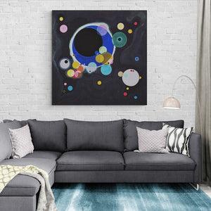 SEVERAL CIRCLES Prints, Wassily Kandinsky, large abstract wall art, Giclee paper Heavyweight paper / real art canvas