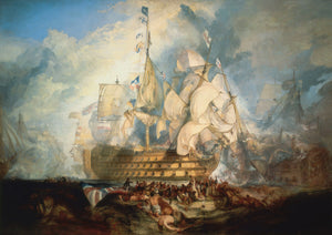 Epic Battle of Trafalgar: Naval Art Print av W. Turner, tungt papir / ekte kunstlerret