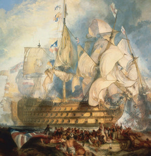 Epic Battle of Trafalgar: Naval Art Print av W. Turner, tungt papir / ekte kunstlerret