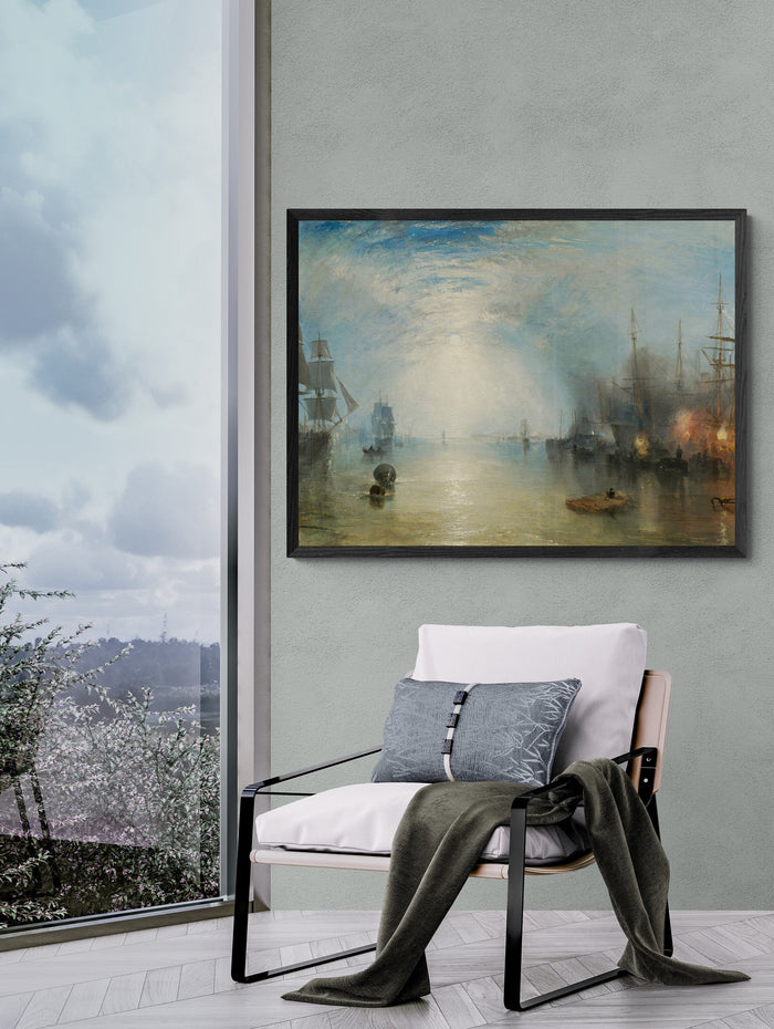 Keelmen Heaving in Coals by Moonlight: W. Turner, Heavyweight Giclee Art Print / Canvas Prints, Poster or 3D Hand Finished Premium Print