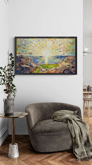 Eternal Radiance: Giclee Art Print of ‘The Sun’ by Edvard Munch, Canvas Prints, Poster or 3D Hand Finished Premium Print