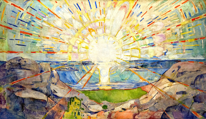 Eternal Radiance: Giclee Art Print of ‘The Sun’ by Edvard Munch, Canvas Prints, Poster or 3D Hand Finished Premium Print