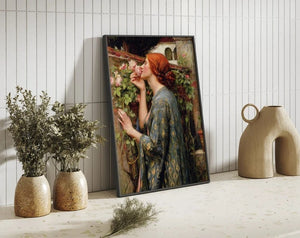 Ethereal Beauty: "The Soul of the Rose" by J.W. Waterhouse Premium Giclée Print, paper art canvas or 3D Hand Finished Premium texture Print