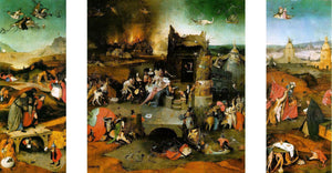 Hieronymus Bosch, Temptation of St Antony ,Triptych, Heavyweight paper / real art canvas, Print on canvas or paper, original large art,