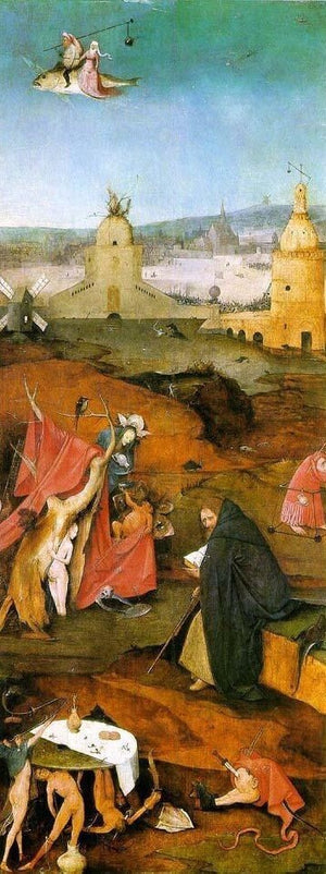 Hieronymus Bosch, Temptation of St Antony ,Triptych, Heavyweight paper / real art canvas, Print on canvas or paper, original large art,