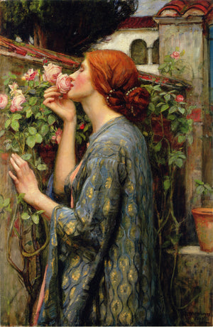 Ethereal Beauty: "The Soul of the Rose" by J.W. Waterhouse Premium Giclée Print, paper art canvas or 3D Hand Finished Premium texture Print