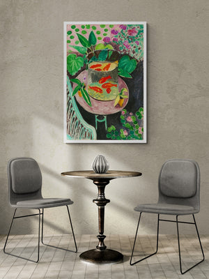 Colorful Goldfish Art by Henri Matisse, Premium Giclée Art Print, Heavyweight paper/ art canvas, 3D printed with texture and brush strokes