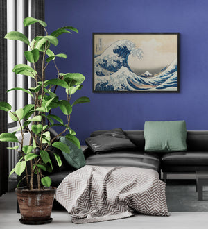 Eternal Majesty: The Great Wave off Kanagawa of Hokusai Premium Giclée Art Print, Heavyweight paper/ art canvas, 3D printed with texture