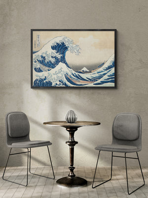 Eternal Majesty: The Great Wave off Kanagawa of Hokusai Premium Giclée Art Print, Heavyweight paper/ art canvas, 3D printed with texture