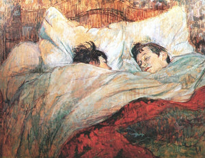 Repose in Repose - The Bed by Henri de Toulouse-Lautrec, Premium Giclée Art Print on art paper/canvas or 3D texture gel museum quality print