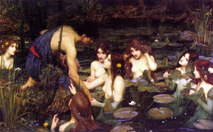 John William Waterhouse: Hylas and the Nymphs, Giclée Art Print, Heavyweight paper/ art canvas, 3D printed with texture and brush strokes