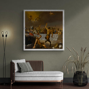 The Feast of the Gods av Jan van Bijlert , Home Decor, Poster, Canvas, Poster, Premium Art