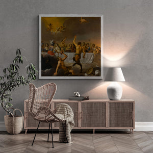 The Feast of the Gods av Jan van Bijlert , Home Decor, Poster, Canvas, Poster, Premium Art