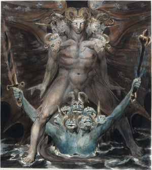 William Blake: The Great Red Dragon and the Beast from the Sea, giclee art print on Hahnemuhle photo rag