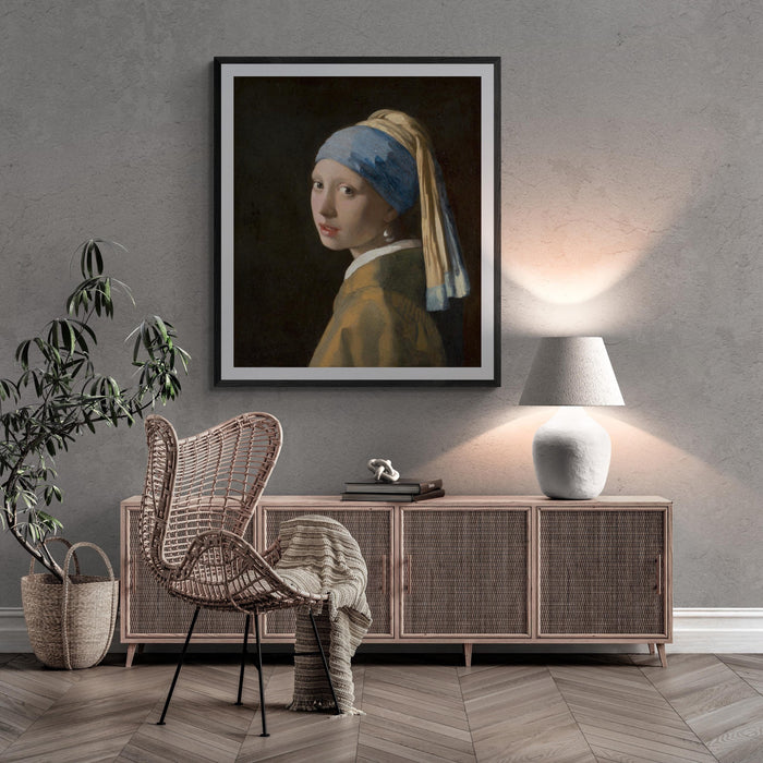 Girl with a Pearl Earring by Johannes Vermeer - Premium Reproduction Art Print on Canvas, Art Paper or 3D texture Canvas Art