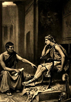 Aristotle Tutoring Alexander the Great by Jan Leon Gerome Ferris, Premium Reproduction Art Print, Canvas/ Art Paper prints or Poster