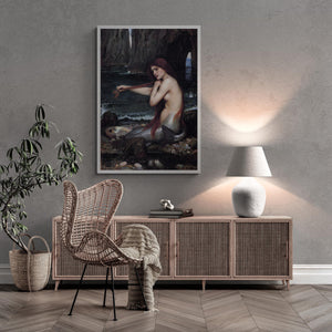 The Mermaid by John William Waterhouse - Premium Reproduction Art Print on Canvas & Art Paper, Giclee prints or Poster