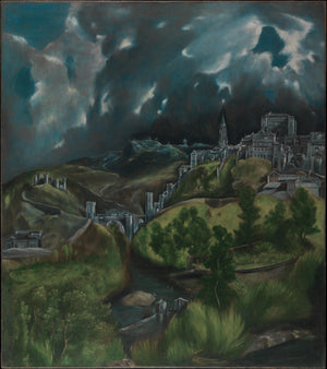 View of Toledo" by El Greco - Museum-Quality Art Print on Canvas and Paper, optional: 3D texture Canvas Art, Museum Print, Poster