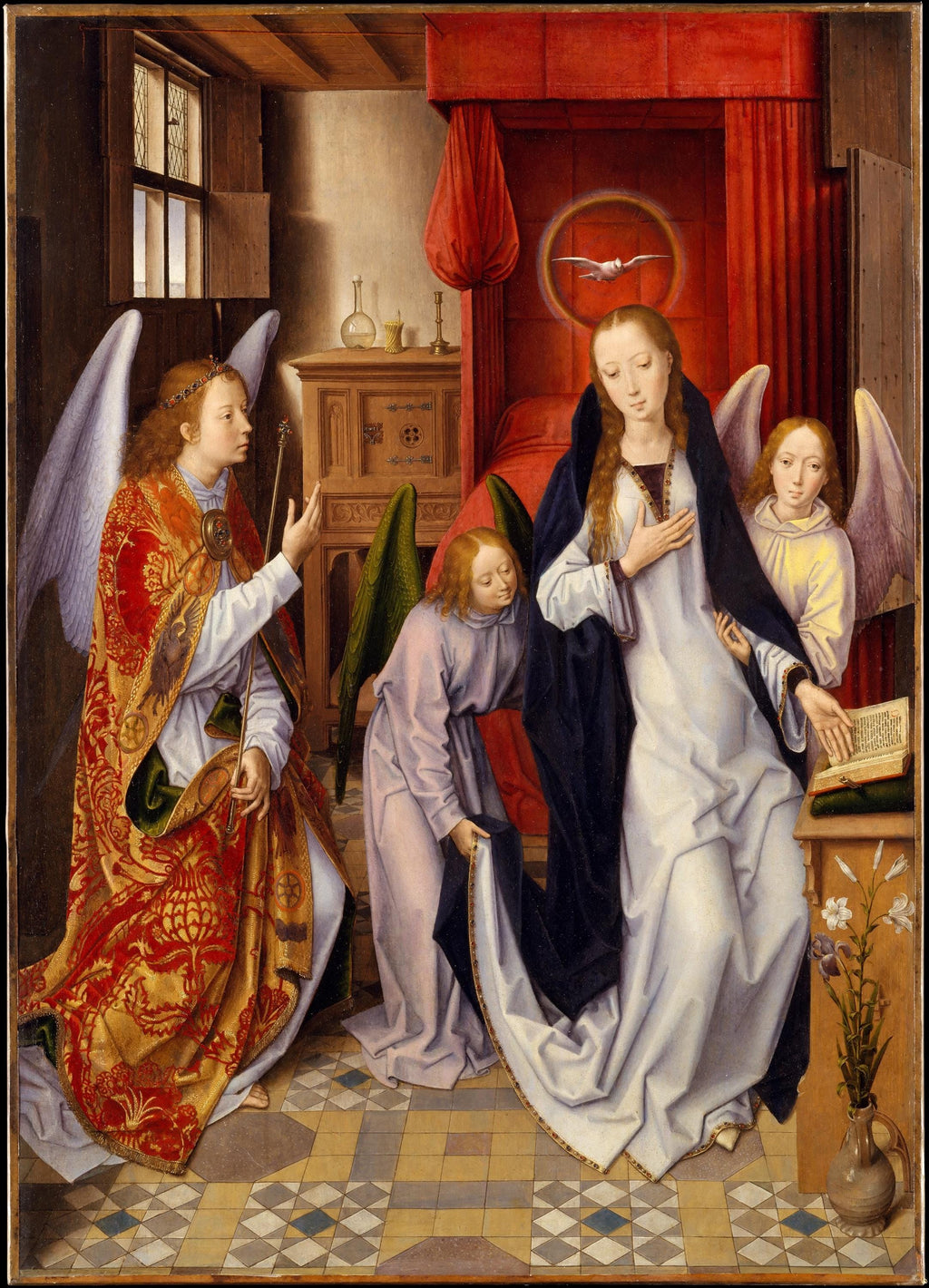 Hans Memling: Annunciation - Premium Reproduction Art Print on Canvas & Paper