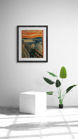 The Scream by Edvard Munch - Premium Reproduction Art Print on Canvas, Paper, Poster or 3D texture Canvas Art