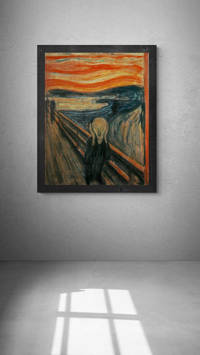 The Scream by Edvard Munch - Premium Reproduction Art Print on Canvas, Paper, Poster or 3D texture Canvas Art