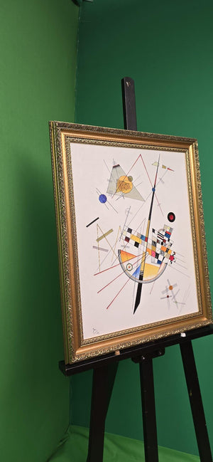 Delicate Tension #85, 1923 by Wassily Kandinsky, Framed Canvas Premium Print