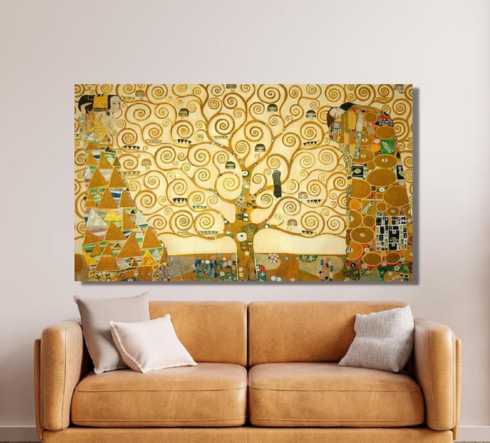 Tree Of Life Wall Art Gustav Klimt paint reproduction, tree of life decoration, Gustav Klimt fineart print, museum art exhibition poster