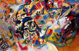 Wassily Kandinsky Composition VII  Giclee Print, Large wall arts, Heavyweight Canvas, 3D hand finish print with brush strokes, Ready to Hang