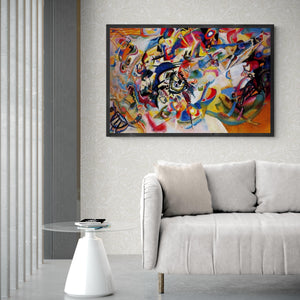 Wassily Kandinsky Composition VII  Giclee Print, Large wall arts, Heavyweight Canvas, 3D hand finish print with brush strokes, Ready to Hang